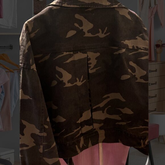 Camo relaxed biker jacket - Picture 5 of 7